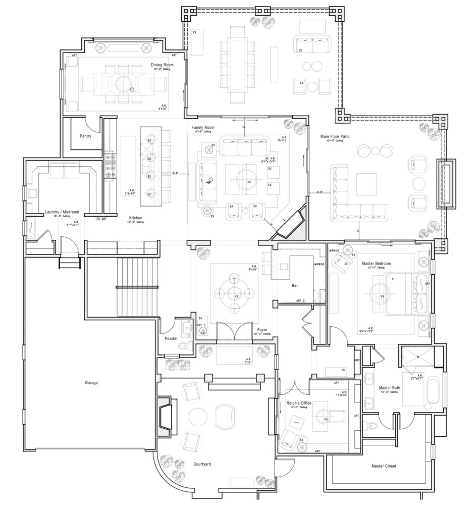 Furniture layout and space planning service inside stories interior design colorado